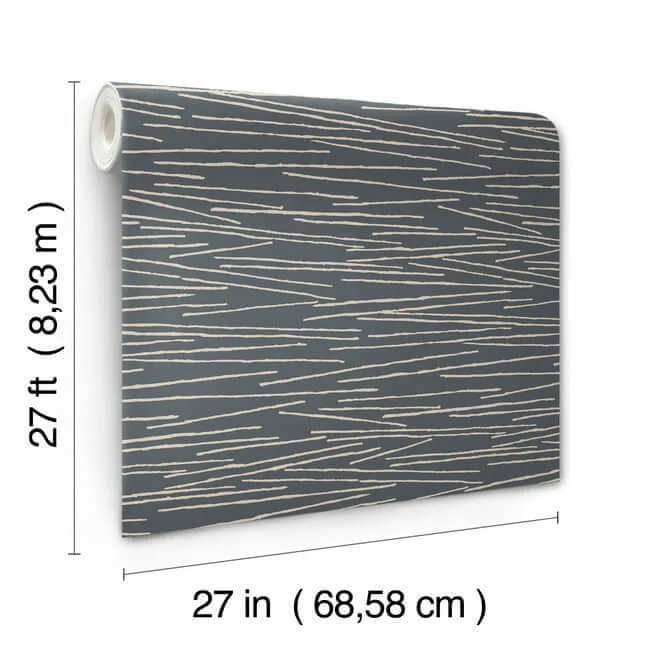 Candice Olson Line Horizon - Charcoal Wallpaper | Buy Online Candice Olson Line Horizon wallpaper, color Charcoal, SKU EV3940