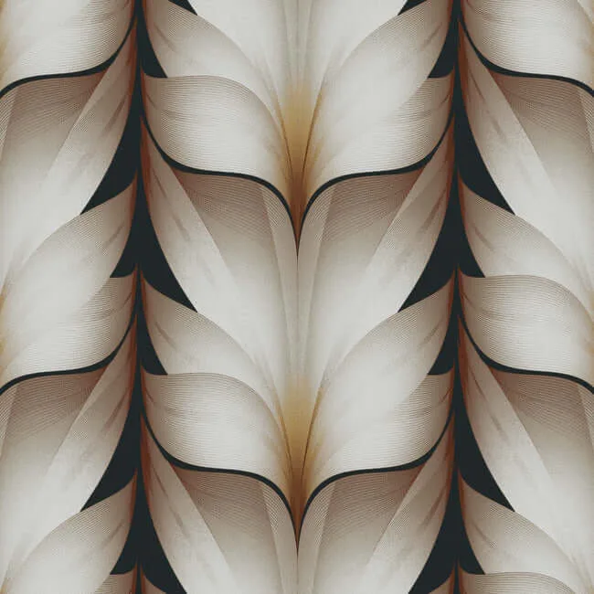 Candice Olson Lotus Light Stripe wallpaper, color Black, SKU EV3954