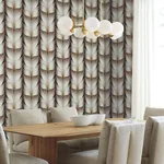 Candice Olson Lotus Light Stripe wallpaper, color Black, SKU EV3954