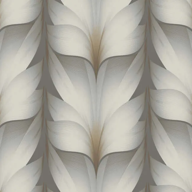 Candice Olson Lotus Light Stripe wallpaper, color Charcoal, SKU EV3953