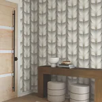 Candice Olson Lotus Light Stripe wallpaper, color Charcoal, SKU EV3953