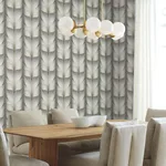 Candice Olson Lotus Light Stripe wallpaper, color Charcoal, SKU EV3953
