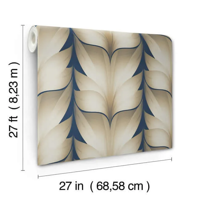 Candice Olson Lotus Light Stripe - Navy Wallpaper | Buy Online Candice Olson Lotus Light Stripe wallpaper, color Navy, SKU EV3956