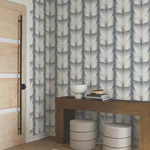 Candice Olson Lotus Light Stripe wallpaper, color Steel, SKU EV3951