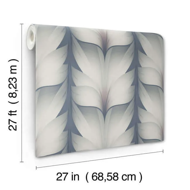 Candice Olson Lotus Light Stripe wallpaper, color Steel, SKU EV3951