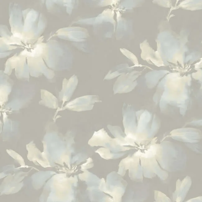 Candice Olson Midnight Blooms wallpaper, color Light Blue & Grey, SKU PSW1415RL