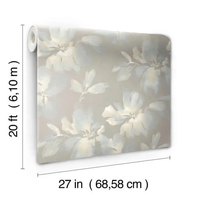 Candice Olson Midnight Blooms - Light Blue & Grey Wallpaper | Buy Online Candice Olson Midnight Blooms wallpaper, color Light Blue & Grey, SKU PSW1415RL