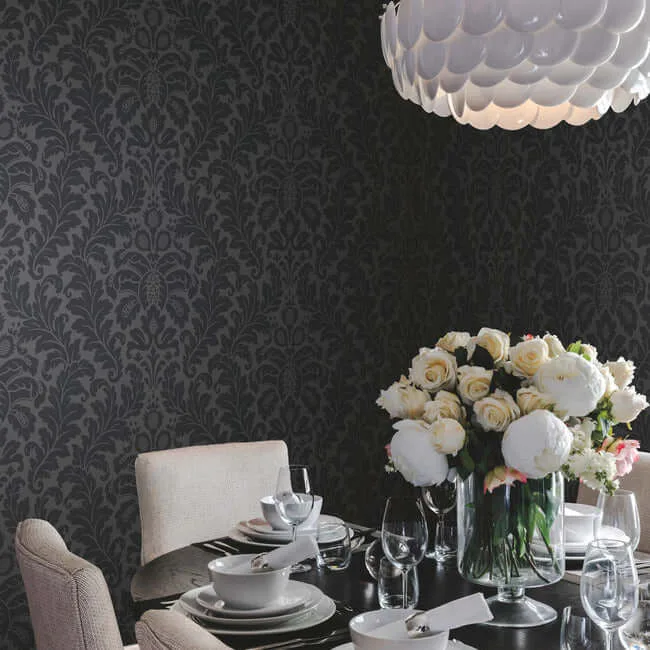 Candice Olson Modern Romance wallpaper, color Black, SKU DT5044