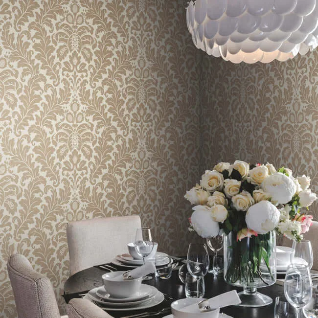 Candice Olson Modern Romance - Gold Metallic Wallpaper | Buy Online Candice Olson Modern Romance wallpaper, color Gold Metallic, SKU DT5045