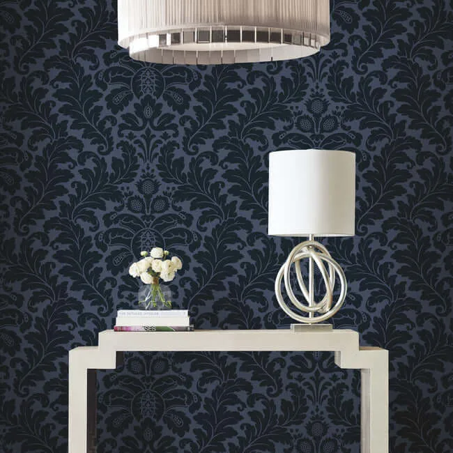 Candice Olson Modern Romance - Navy Wallpaper | Buy Online Candice Olson Modern Romance wallpaper, color Navy, SKU DT5042