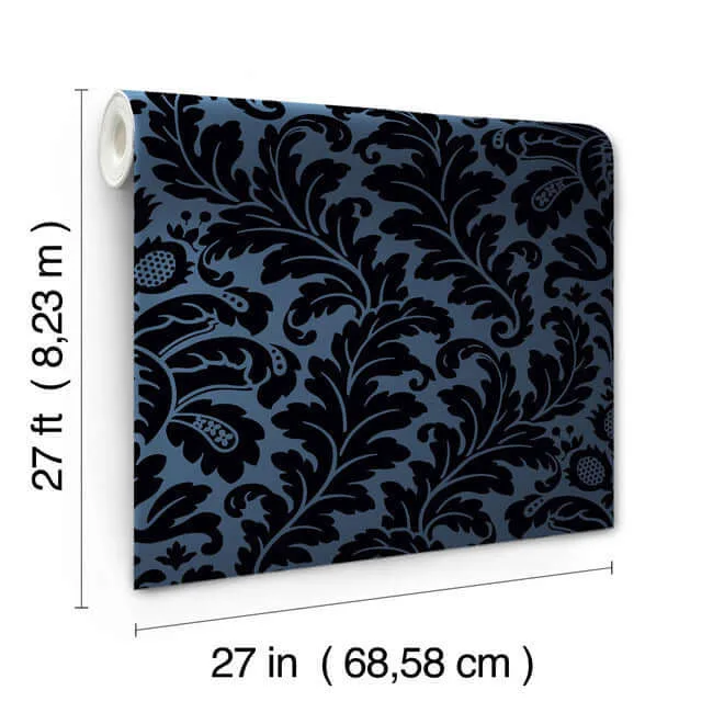 Candice Olson Modern Romance - Navy Wallpaper | Buy Online Candice Olson Modern Romance wallpaper, color Navy, SKU DT5042