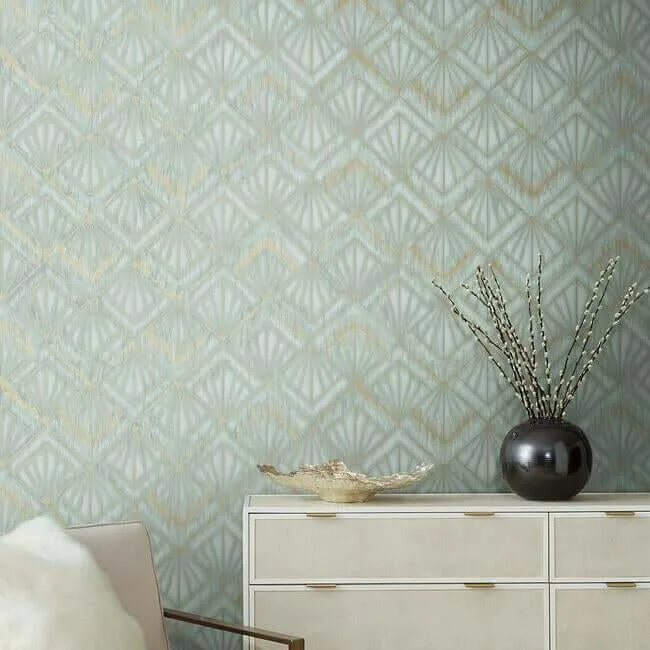 Candice Olson Modern Shell - Light Blue Wallpaper | Buy Online Candice Olson Modern Shell wallpaper, color Light Blue, SKU OS4273