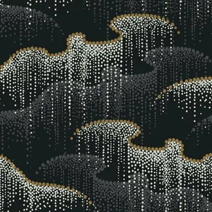 Candice Olson Moonlight Pearls wallpaper, color Black, SKU OS4261