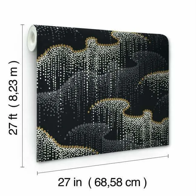 Candice Olson Moonlight Pearls - Black Wallpaper | Buy Online Candice Olson Moonlight Pearls wallpaper, color Black, SKU OS4261
