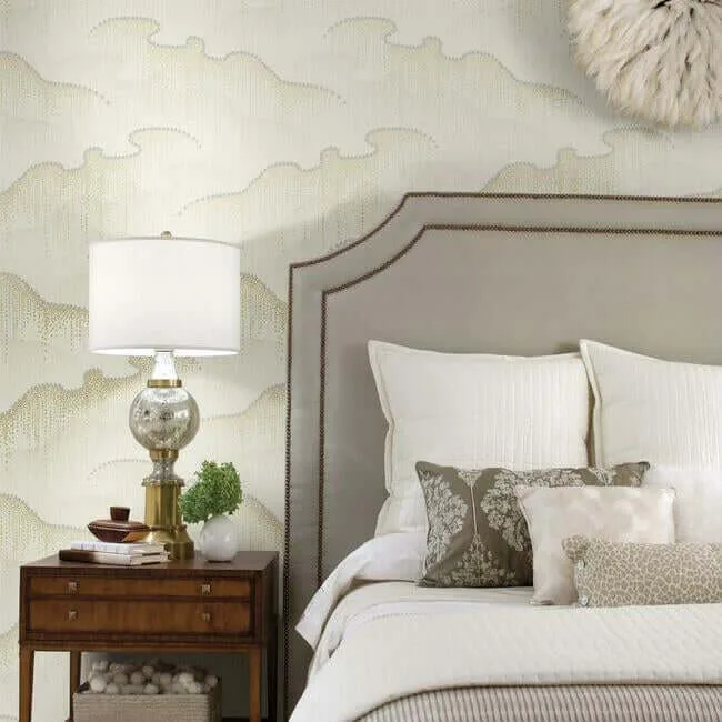 Candice Olson Moonlight Pearls wallpaper, color Cream, SKU OS4266