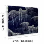 Candice Olson Moonlight Pearls - Navy Wallpaper | Buy Online Candice Olson Moonlight Pearls wallpaper, color Navy, SKU OS4264