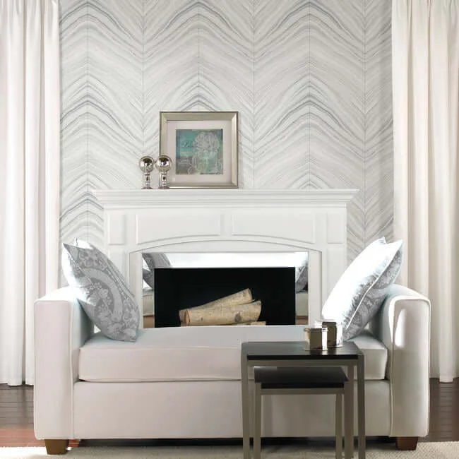 Candice Olson Onyx Strata - Sheer Grey Wallpaper | Buy Online Candice Olson Onyx Strata wallpaper, color Sheer Grey, SKU PSW1422RL