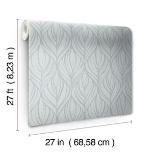 Candice Olson Palma wallpaper, color Blue & Silver, SKU DT5083