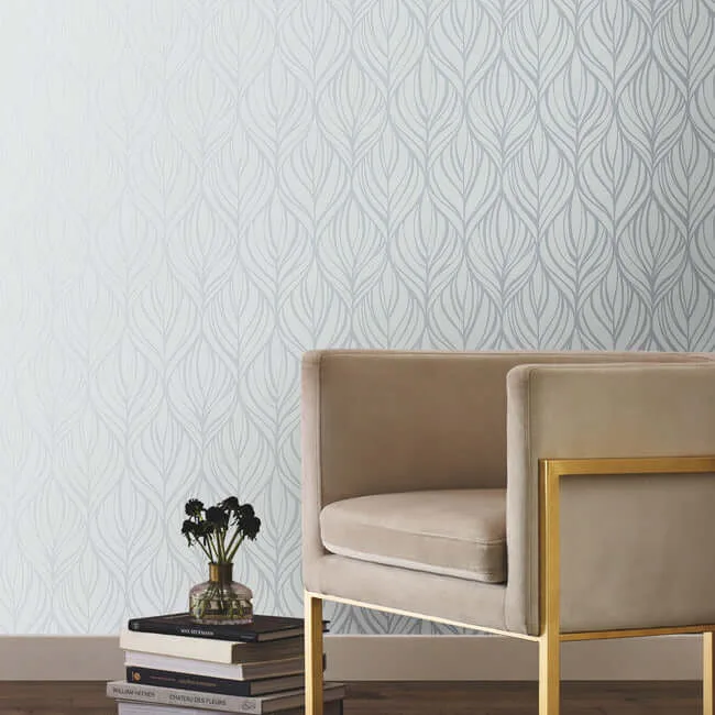 Candice Olson Palma - Blue & Silver Wallpaper | Buy Online Candice Olson Palma wallpaper, color Blue & Silver, SKU DT5083