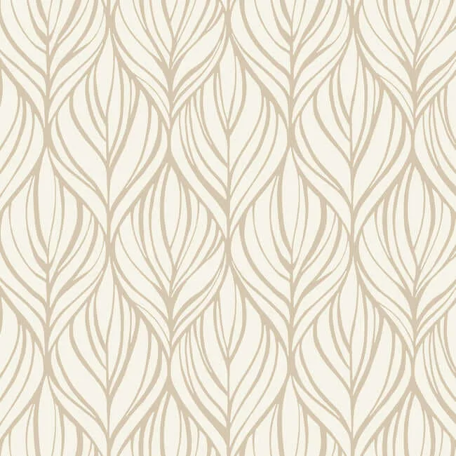 Candice Olson Palma wallpaper, color White & Gold, SKU DT5081