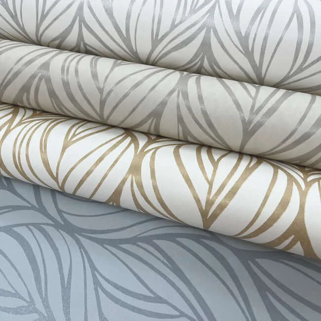 Candice Olson Palma wallpaper, color White & Gold, SKU DT5081