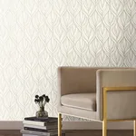 Candice Olson Palma - White & Gold Wallpaper | Buy Online Candice Olson Palma wallpaper, color White & Gold, SKU DT5081