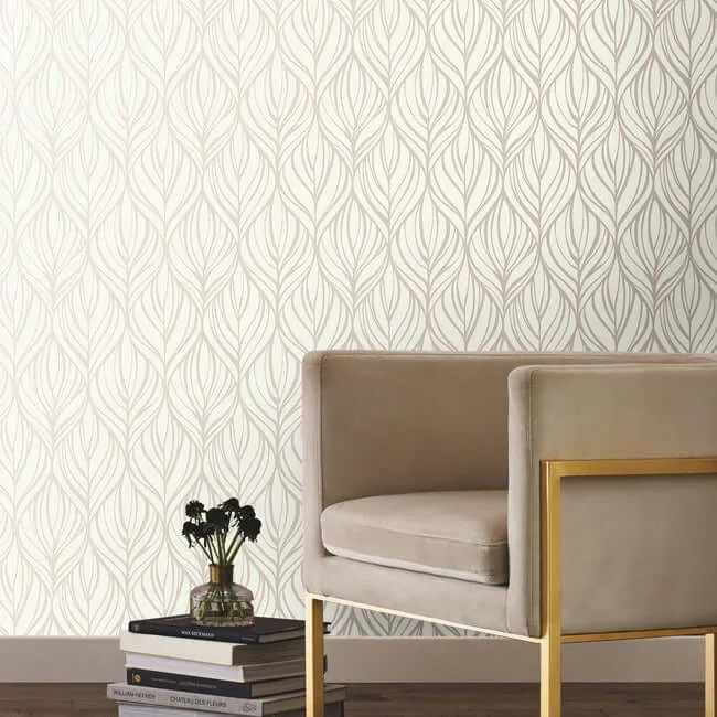 Candice Olson Palma - White & Gold Wallpaper | Buy Online Candice Olson Palma wallpaper, color White & Gold, SKU DT5081