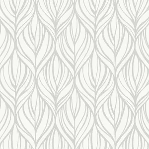 Candice Olson Palma wallpaper, color White & Silver, SKU DT5084