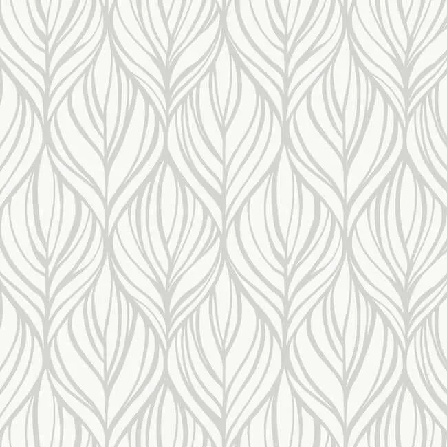 Candice Olson Palma wallpaper, color White & Silver, SKU DT5084