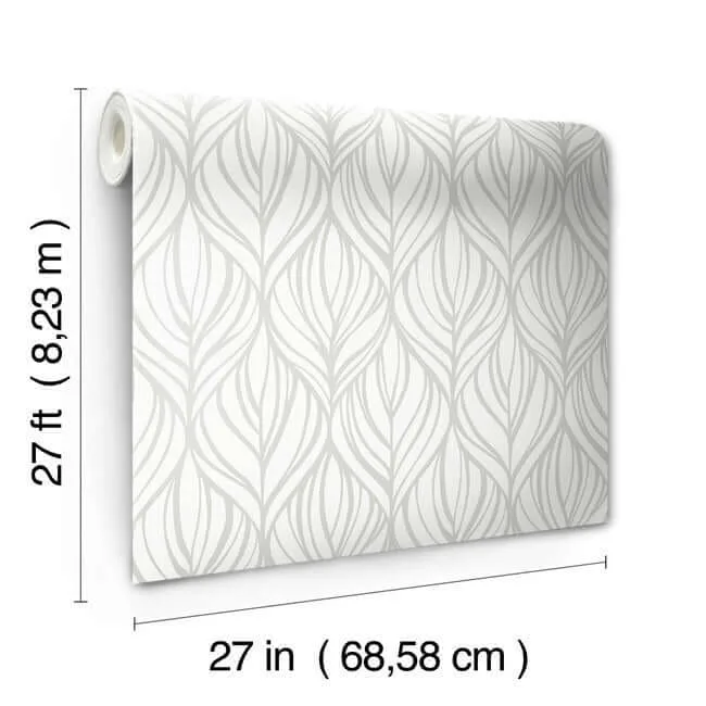 Candice Olson Palma - White & Silver Wallpaper | Buy Online Candice Olson Palma wallpaper, color White & Silver, SKU DT5084