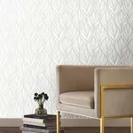 Candice Olson Palma - White & Silver Wallpaper | Buy Online Candice Olson Palma wallpaper, color White & Silver, SKU DT5084