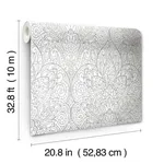 Candice Olson Paradise - Bright White & Silver Wallpaper | Buy Online Candice Olson Paradise wallpaper, color Bright White & Silver, SKU DT5011