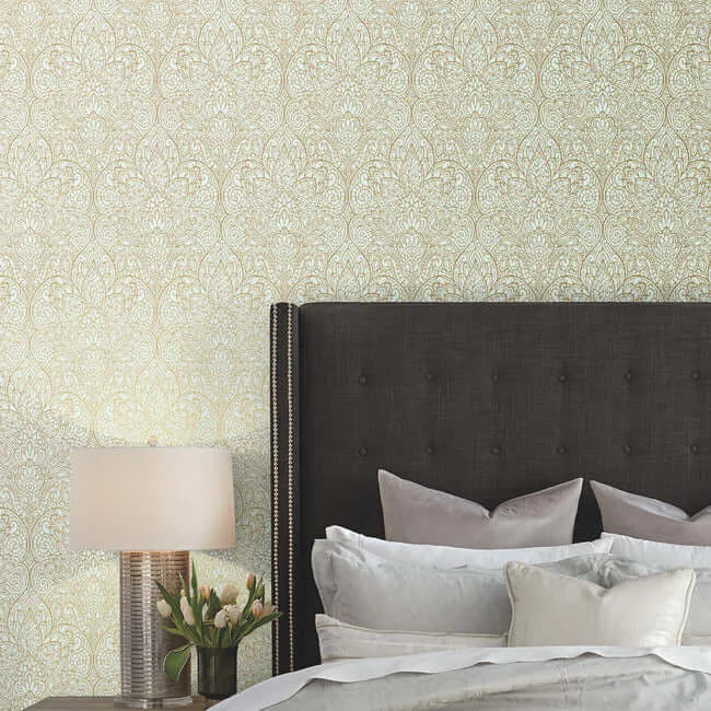 Candice Olson Paradise wallpaper, color Blue Metallic, SKU CD4008