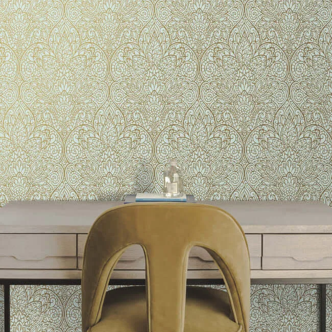 Candice Olson Paradise - Blue Metallic Wallpaper | Buy Online Candice Olson Paradise wallpaper, color Blue Metallic, SKU CD4008