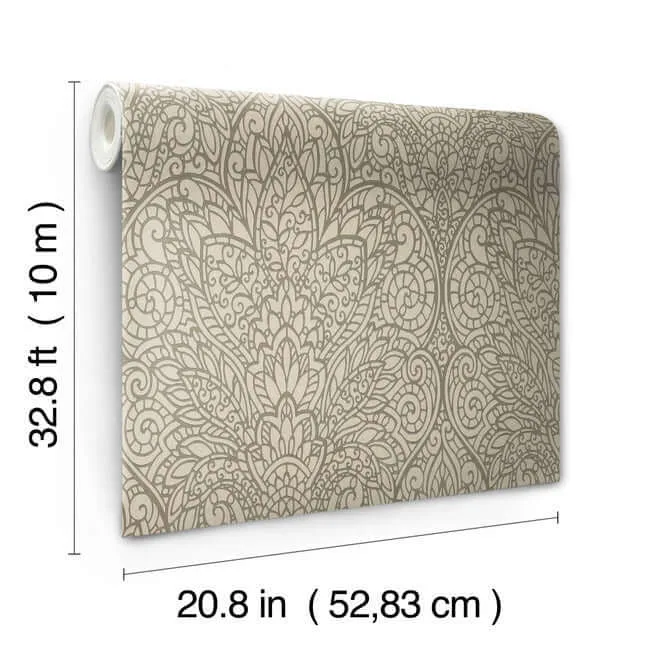 Candice Olson Paradise wallpaper, color Brown Metallic, SKU CD4010