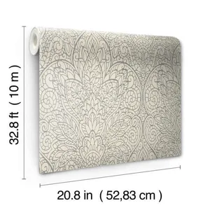 Candice Olson Paradise wallpaper, color Grey Metallic, SKU CD4011