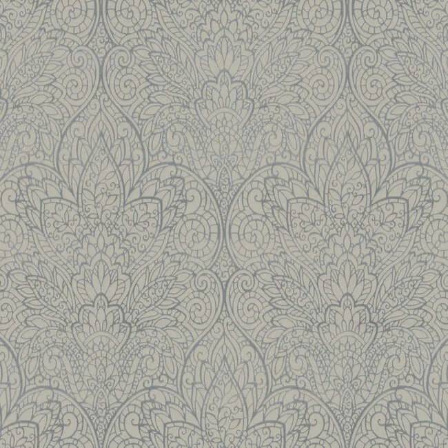 Candice Olson Paradise wallpaper, color Dark Taupe & Silver, SKU DT5012