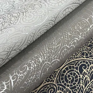 Candice Olson Paradise wallpaper, color Dark Taupe & Silver, SKU DT5012