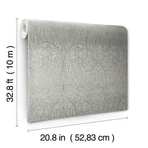 Candice Olson Paradise wallpaper, color Dark Taupe & Silver, SKU DT5012
