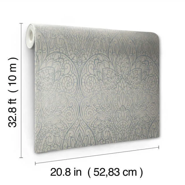 Candice Olson Paradise - Dark Taupe & Silver Wallpaper | Buy Online Candice Olson Paradise wallpaper, color Dark Taupe & Silver, SKU DT5012