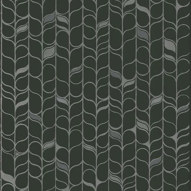 Candice Olson Perfect Petals wallpaper, color Black & Silver, SKU OS4205