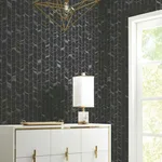 Candice Olson Perfect Petals wallpaper, color Black & Silver, SKU OS4205