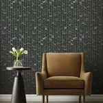 Candice Olson Perfect Petals wallpaper, color Black & Silver, SKU OS4205