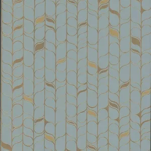 Candice Olson Perfect Petals wallpaper, color Blue & Gold, SKU OS4202
