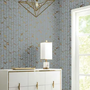Candice Olson Perfect Petals wallpaper, color Blue & Gold, SKU OS4202