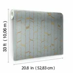 Candice Olson Perfect Petals - Blue & Gold Wallpaper | Buy Online Candice Olson Perfect Petals wallpaper, color Blue & Gold, SKU OS4202