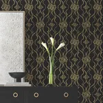 Candice Olson Pirouette wallpaper, color Black & Gold, SKU DF3371