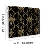 Candice Olson Pirouette wallpaper, color Black & Gold, SKU DF3371