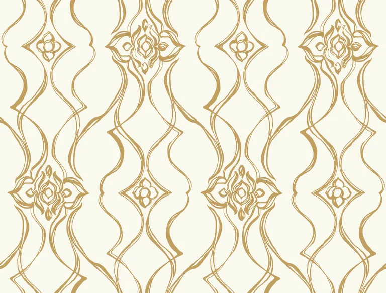 Candice Olson Pirouette wallpaper, color White & Gold, SKU DF3372