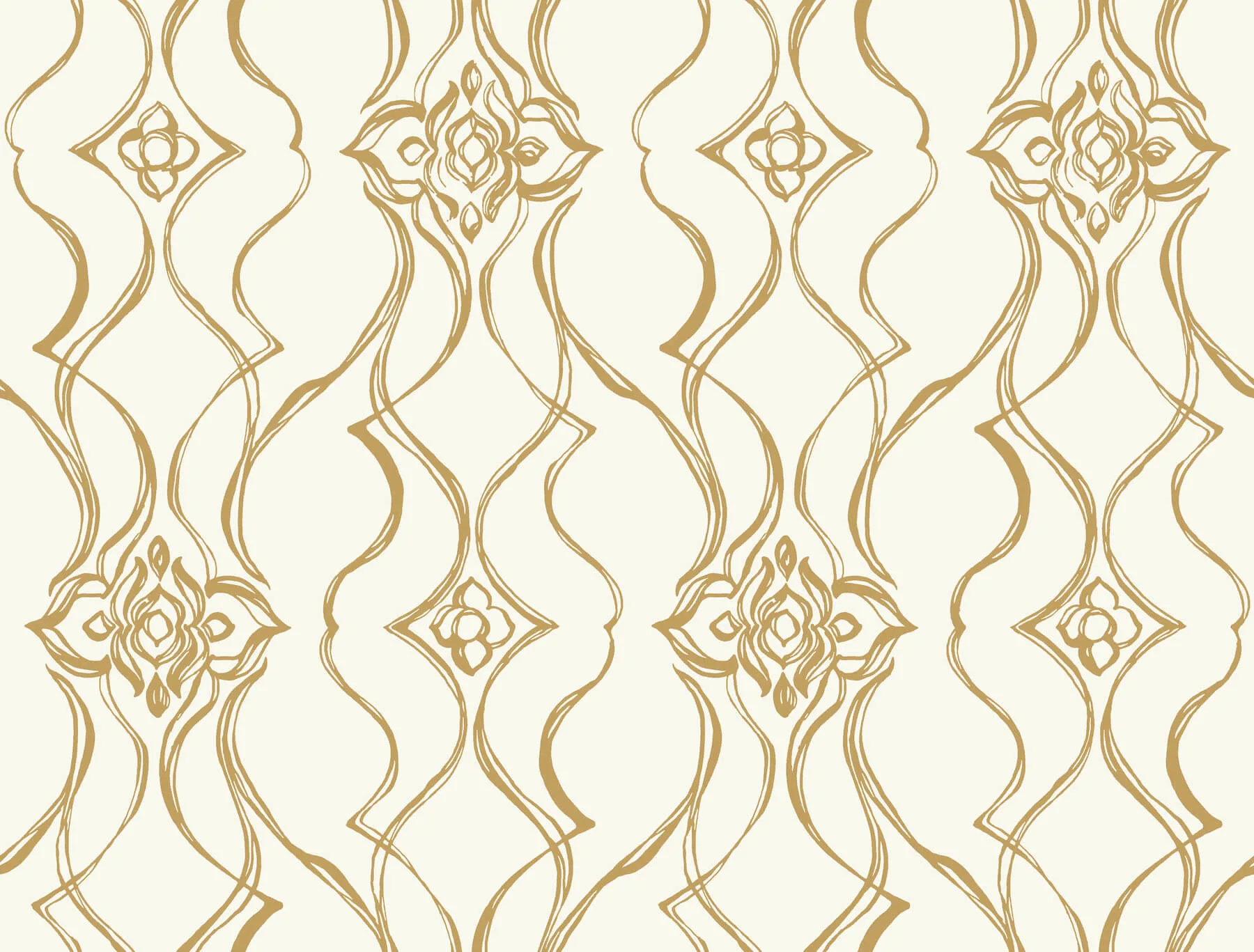 Candice Olson Pirouette wallpaper, color White & Gold, SKU DF3372